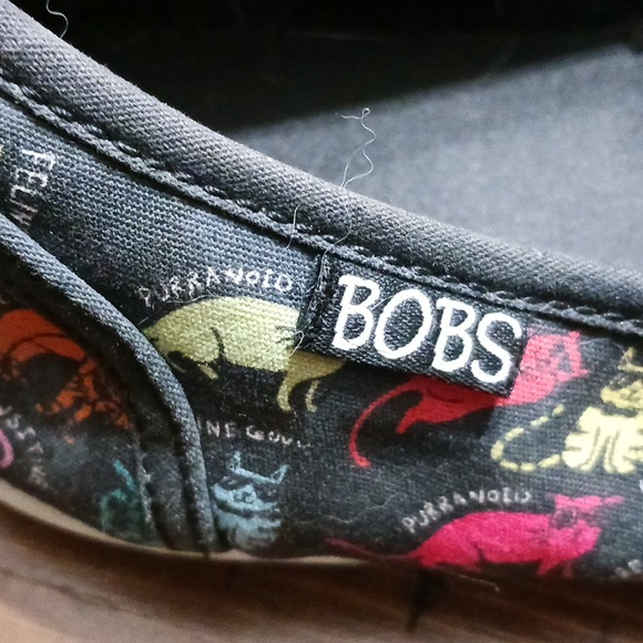 SPECIAL 2/$25 Skechers Black Slippers with Slip-On Style and Whimsical Print - Picture 3 of 6